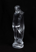 SEVRES French frosted crystal statuette, engraved "Cristal de Sevres, 0099/2000", 22.5cm high