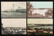 WESTERN AUSTRALIA: A collection of photographic postcards featuring street scenes and bird's-eye views of towns and cities, Queens Gardens, Perth Hospital, Mundarino Weir, Golden Horseshoe Gold Mine, and others. Publishers/photographers include Austral St - 3