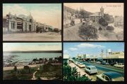 WESTERN AUSTRALIA: A collection of photographic postcards featuring street scenes and bird's-eye views of towns and cities, Queens Gardens, Perth Hospital, Mundarino Weir, Golden Horseshoe Gold Mine, and others. Publishers/photographers include Austral St - 4