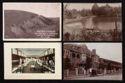 WESTERN AUSTRALIA: A collection of photographic postcards featuring street scenes and bird's-eye views of towns and cities, Queens Gardens, Perth Hospital, Mundarino Weir, Golden Horseshoe Gold Mine, and others. Publishers/photographers include Austral St - 5