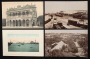 WESTERN AUSTRALIA: A collection of photographic postcards featuring street scenes and bird's-eye views of towns and cities, Queens Gardens, Perth Hospital, Mundarino Weir, Golden Horseshoe Gold Mine, and others. Publishers/photographers include Austral St - 6