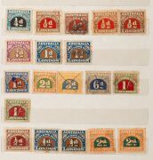 AUSTRALIAN COLONIAL postage stamps and revenue customs, railway and duty stamps in 4 medium-sized stock albums; untidy! (100s). - 4