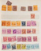 AUSTRALIAN COLONIAL postage stamps and revenue customs, railway and duty stamps in 4 medium-sized stock albums; untidy! (100s). - 7
