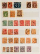 AUSTRALIAN COLONIAL postage stamps and revenue customs, railway and duty stamps in 4 medium-sized stock albums; untidy! (100s). - 8