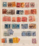 AUSTRALIAN COLONIAL postage stamps and revenue customs, railway and duty stamps in 4 medium-sized stock albums; untidy! (100s). - 10