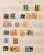 AUSTRALIAN COLONIAL postage stamps and revenue customs, railway and duty stamps in 4 medium-sized stock albums; untidy! (100s). - 12