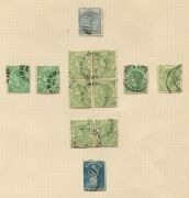 AUSTRALIAN COLONIES & STATES: A range on album pages; noted NSW 20/- Carrington *, various OS Overprints to 1/- *, Tasmania 10/- Tablet FU, Queensland 2/6, 5/- & &pound;1 CTO, South Australia 2/6, 5/- & 10/- CTO, Victoria Stamp Duty types to &pound;1 CTO, etc. (qty). - 6