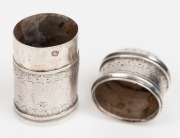 A Georgian sterling silver pepper pot with engraved decoration, circa 1820, 4.3cm high - 2