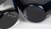 Two ORREFORS&nbsp;blue sommerso Swedish glass vases, ​​​​​​​16cm and 21cm high. - 2