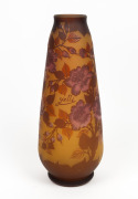 A reproduction Gall&eacute; cameo glass vase, late 20th century, 42cm high