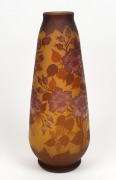 A reproduction Gall&eacute; cameo glass vase, late 20th century, 42cm high - 2