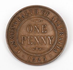 George V, 1925 Penny, Vf.