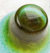 BODA Swedish art glass vase by Bertil Vallien,&nbsp;BODA Swedish art glass bottle vase with signature to base and a Swedish art glass vase with engraved signature to base, (3 items), the largest 15cm high - 3