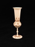 An antique Indian carved ivory cup, 19th century, 12.5cm high