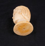 An African&nbsp;carved ivory head, early to mid 20th century, 12cm high - 3