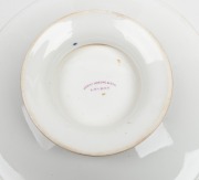 ROYAL WORCESTER&nbsp;antique English porcelain hand-painted dessert service comprising of three comports and twelve plates, each adorned with floral vignettes, Royal Worcester puce factory mark and Henry Greene & Son, London, retailer's mark to base, the compo - 2