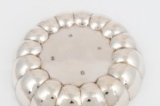 A vintage English sterling silver lotus shaped bowl, 20th century, 4cm high, 20.5cm wide, 518 grams - 2