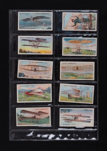 AVIATION: 1910 Wills's Cigarettes "Aviation" complete set of 50 colour lithographic cards; mainly VF+.