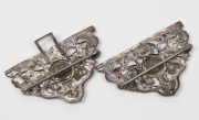 WANG HING Chinese export silver belt buckle, stamped "W. H. '90", 19th/20th century, ​​​​​​​10cm wide, 46 grams - 2