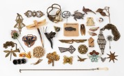 Assorted vintage costume jewellery&nbsp;including French insect examples, (qty)