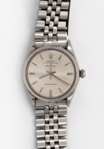 ROLEX "Oyster Perpetual Air King" gents automatic wristwatch in stainless steel case with original bracelet and clasp, 3.7cm wide including crown