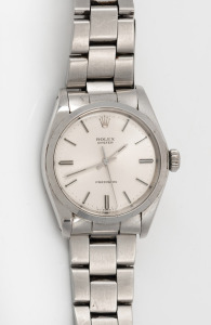 ROLEX "Oyster Precision" gents manual wristwatch in stainless steel case with original bracelet and clasp, 3.7cm wide including crown