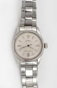 ROLEX "Oyster Royal" gents shock resistant manual wristwatch with baton numerals in stainless steel case with original bracelet and clasp, 3.5cm wide including crown