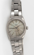 ROLEX "Oyster Royal Precision" gents manual wristwatch with baton numerals in stainless steel case with original bracelet and clasp, 3.8cm wide including crown
