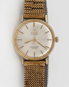 OMEGA "Seamaster De Ville" gents automatic wristwatch in 18ct solid gold case with later expandable bracelet, 3.6cm wide including crown