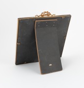 An antique French porcelain picture frame with gilt metal mounts and easel stand, 19th century, 21 x 1.5cm. - 2