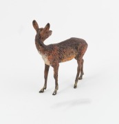 An antique Austrian cold painted bronze deer statue, early 20th century, 8cm high. - 2