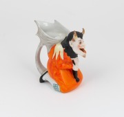 An antique Continental bisque porcelain devil jug, 19th century, ​​​​​​​8.5cm high. - 2