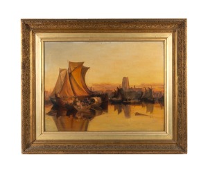 ARTIST UNKNOWN (19th Century), (Rotterdam), oil on academy board, 45 x 58cm, 67 x 82cm overall