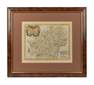 Five assorted antique Scottish maps with hand-coloured finish, all attractively framed and mounted, the largest 38 x 50cm overall