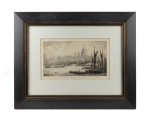 H. P. EVANS, (St Pauls, London), dry point etching, signed lower right "H. P. Evans", 19 x 32cm, 46 x 58cm overall
