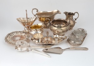 171 · An assortment of silver plated table ware, etc, (qty)