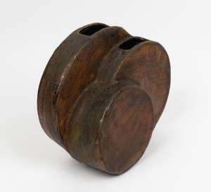 HELMUT SCHÄFFENACKER Brutalist studio pottery vase, 24cm high