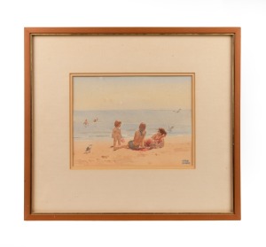 PETER DUNNE (1929 - ), group of three artworks, watercolour on paper, each signed "Peter Dunne", ​​​​​​​the largest 17 x 22cm, 40 x 43cm overall.