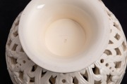 WEDGWOOD antique English cream porcelain pieced lidded bowl, 19th/20th century, impressed factory mark to base, 20cm high. - 2