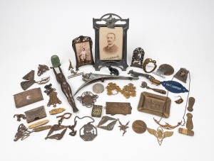 Vintage and antique metal ware objects including Art Nouveau and Art Deco, (qty)