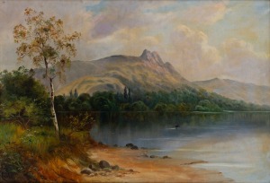 ARTIST UNKNOWN, Falcon Crag, Derwentwater, oil on canvas, titled verso, 50 x 72cm, 56 x 89cm overall