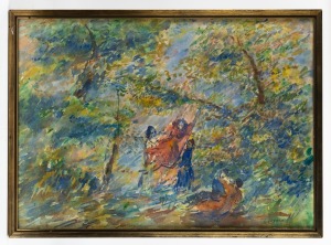 SALVATORE ZOFREA (1946 - ), The Swing, watercolour, signed lower right "S. Zofrea, '69", ​​​​​​​55 x 67cm, 69 x 80cm overall.