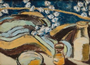 ROY OPIE (1909-1968), (still life), oil on canvas board, signed in the artist's hand verso "Opie, '34", 22 x 30cm, 35 x 43cm overall