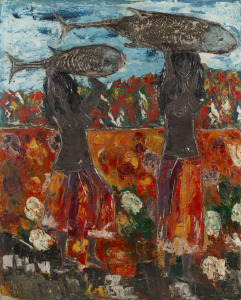 GEORGE BELL SCHOOL, (Fiji), oil on card, 63 x 51cm