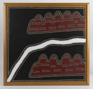 JUJU WILSON (1960-2019), The Bungle Bungles, acrylic on canvas, signed verso "Ju Ju Wilson, Kununurra, W.A., 6743", 62 x 65cm, 67 x 69cm overall