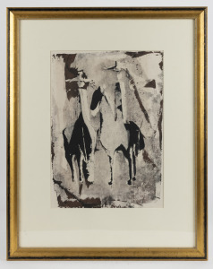 GUELDA ESTHER LEAH PYKE (1905-1994), Riders, monotype, signed lower right "Guelda Pyke", 43 x 31cm, 69 x 55cm overall