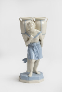 ROYAL WORCESTER porcelain statue of The Water Carrier, 19th century, impressed factory mark to base, 18cm high