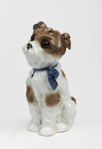 A vintage Continental porcelain figural dog night light, circa 1930s, 17cm high