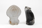 Two Swedish art glass animal ornaments, 20th century, 12cm and 13cm high