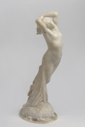 An antique Continental carved marble statue of a female nude, 19th/20th century, ​​​​​​​38cm high.
